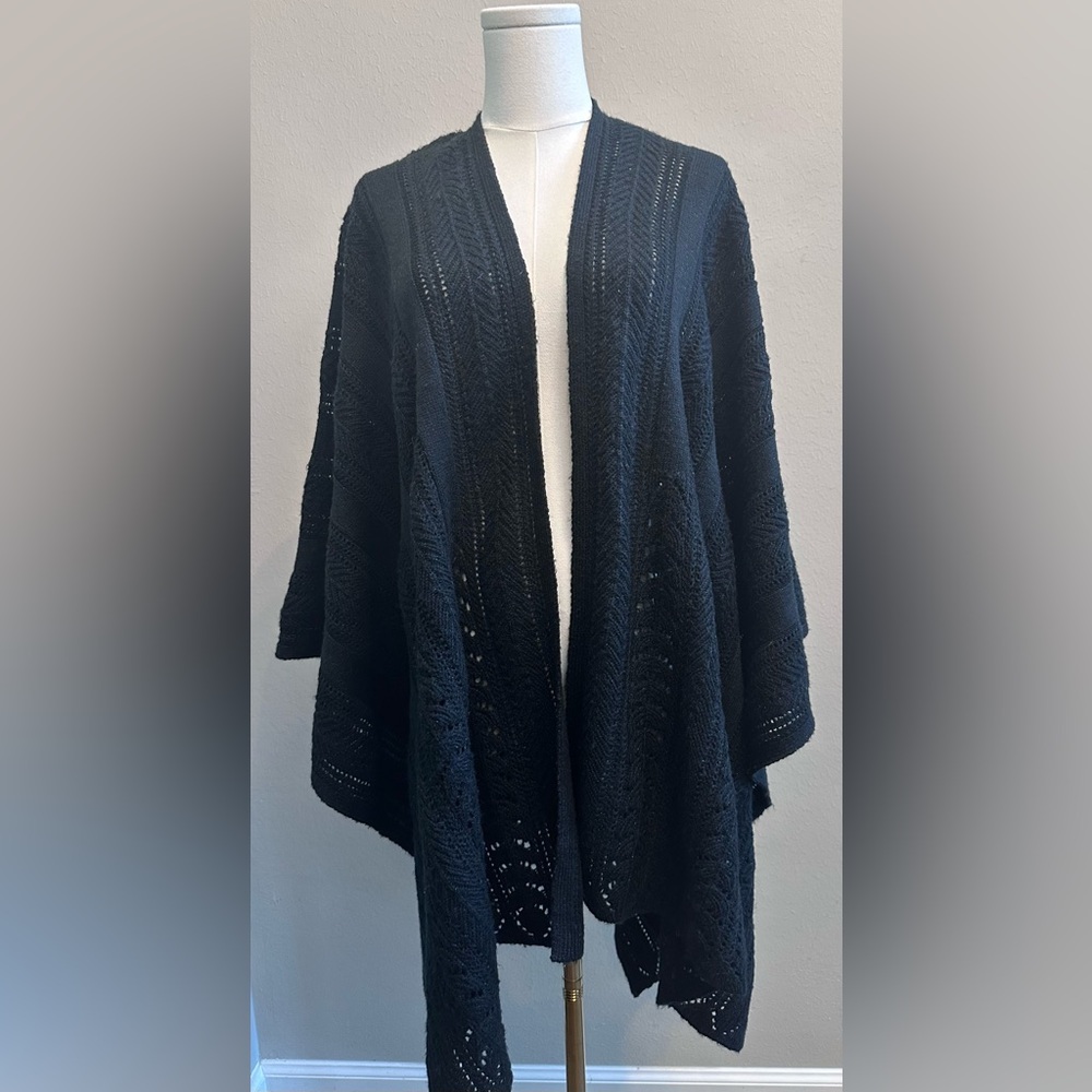 LAUREN Ralph Lauren Black Sweater Wrap